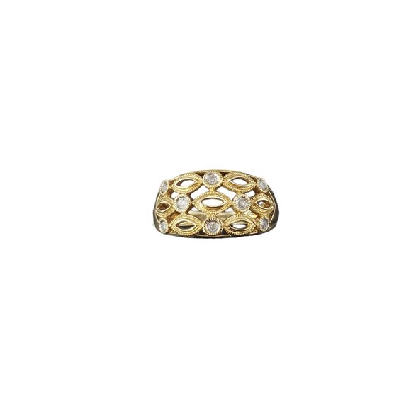14 Karat Yellow Gold and Diamond Band Ring Size 8.25 #18110 - Picture 1 of 8